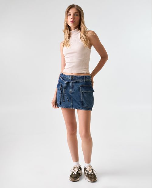 Falda corta cargo para mujer