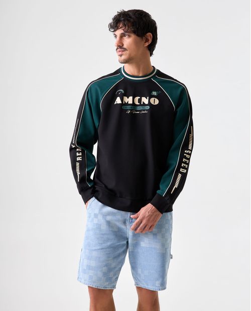 Buzo cerrado en bloques de color para hombre