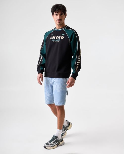 Buzo cerrado en bloques de color para hombre