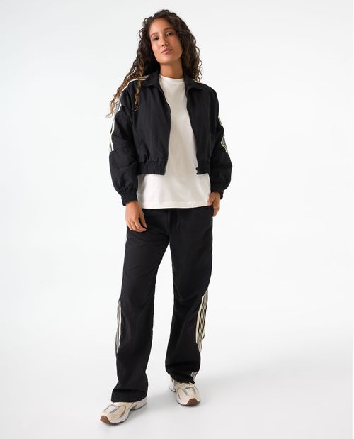 Pantalón Straight con detalle lateral en contraste para mujer