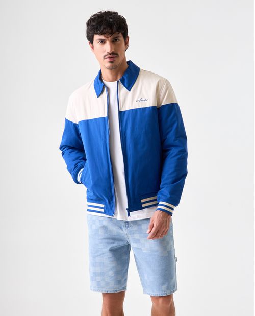Chaqueta Bomber en bloques de color para hombre