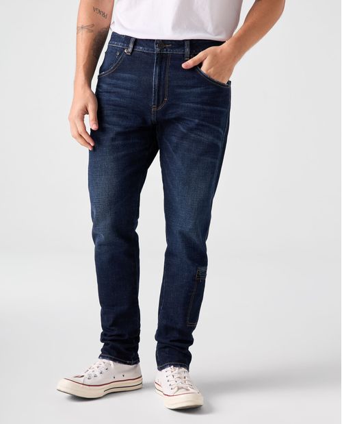 Jean Relaxed con rotos localizados para hombre