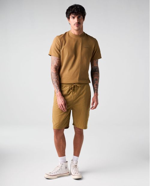 Bermuda jogger con pretina elástica para hombre