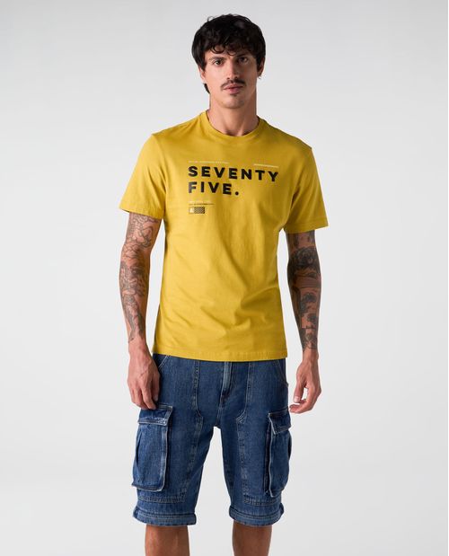 Camiseta cuello redondo estampada para hombre