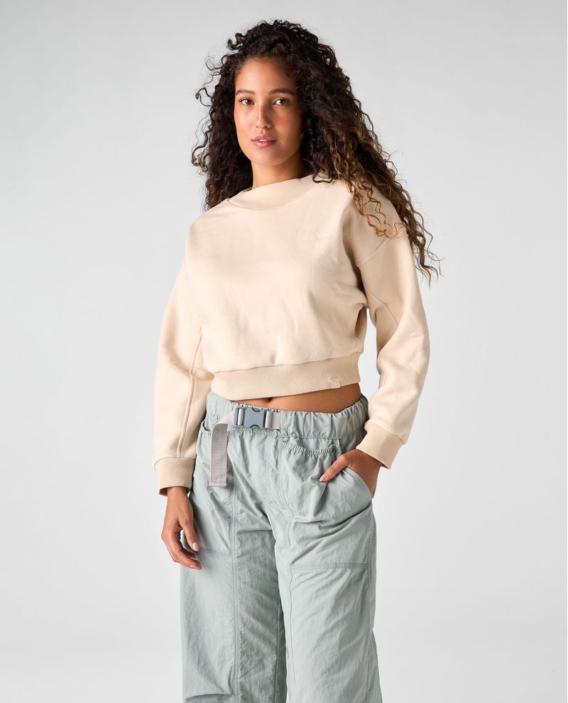 Buzo crop con bordado en punto corazón para mujer Tienda Online