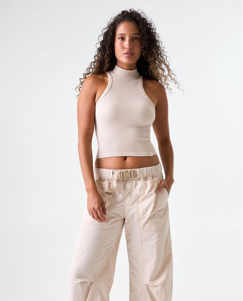 Camiseta seamless manga sisa para mujer