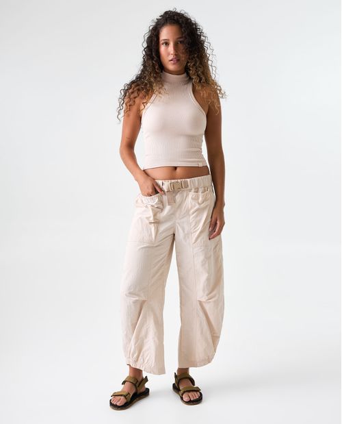 Camiseta seamless manga sisa para mujer