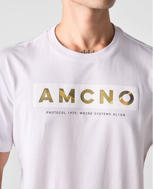 Camiseta cuello redondo estampada para hombre