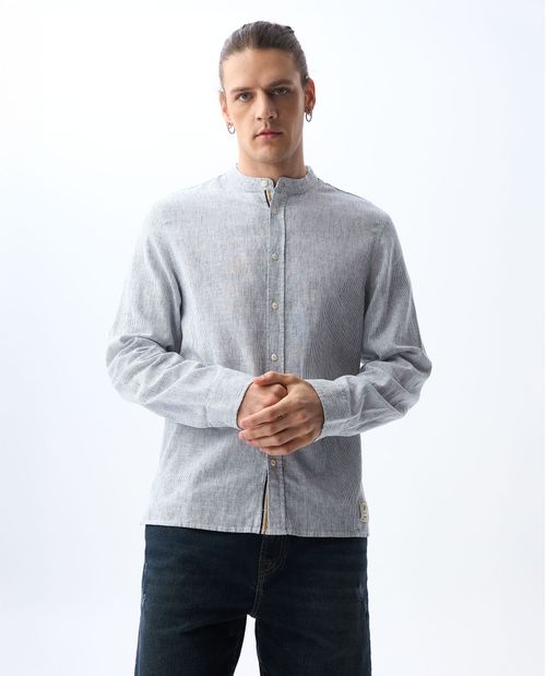 Camisa cuello neru para hombre