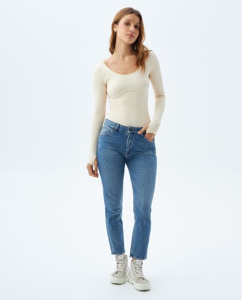 Jean Boyfriend con realces para mujer