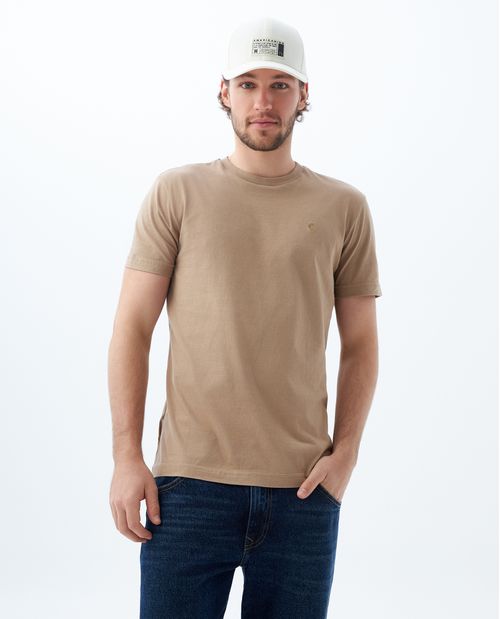 Camiseta clásica con bordado para hombre