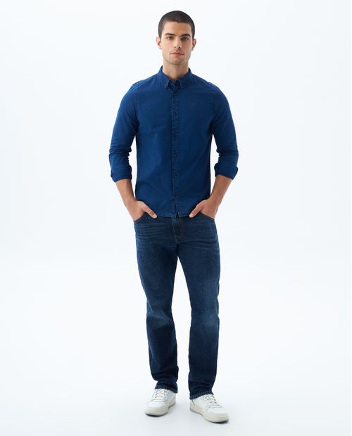 Camisa con cuello clásico para hombre