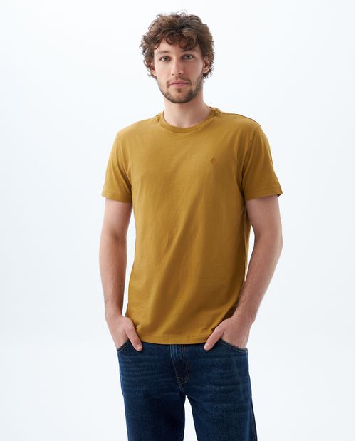 Camiseta clásica con bordado para hombre
