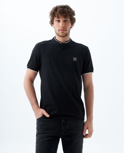 Polo con aplique punto corazón para hombre