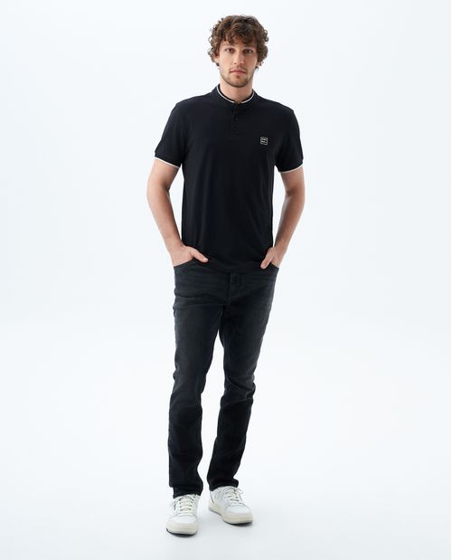 Polo con aplique punto corazón para hombre