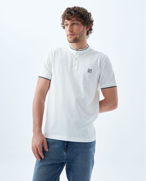 Polo con aplique punto corazón para hombre