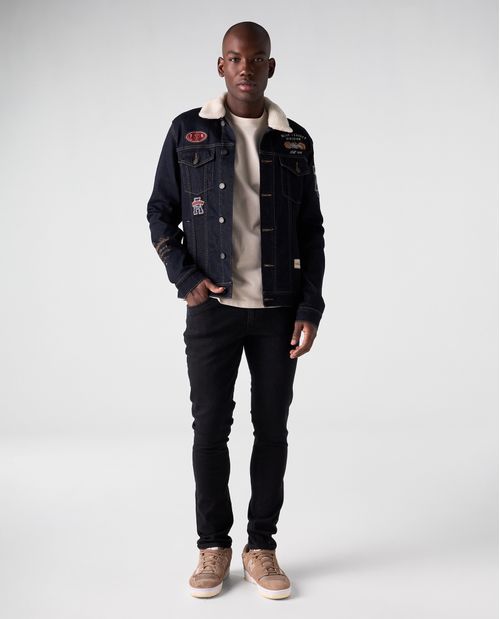 Jean Slim de tiro bajo para hombre