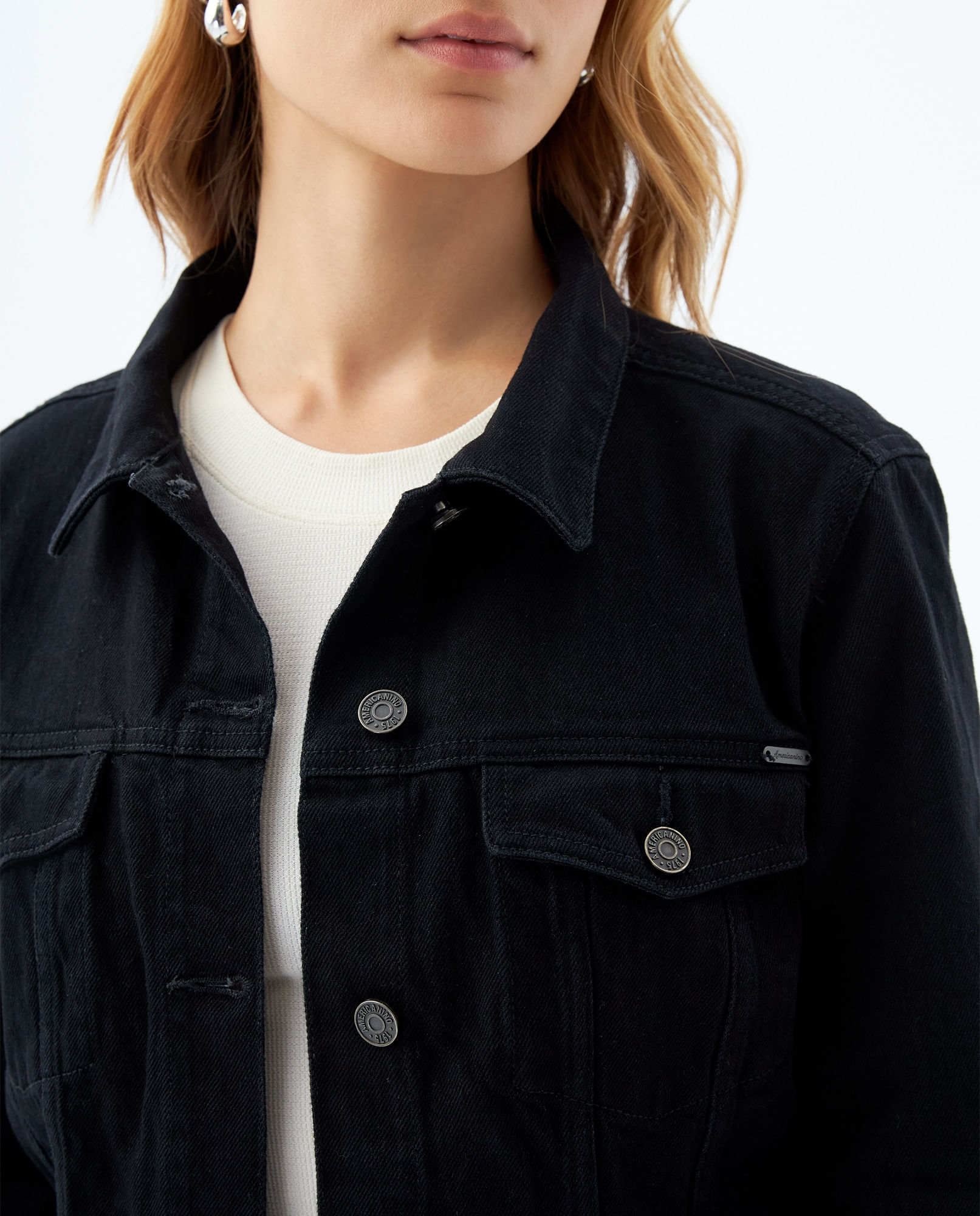 Chaqueta black denim para mujer Tienda Online