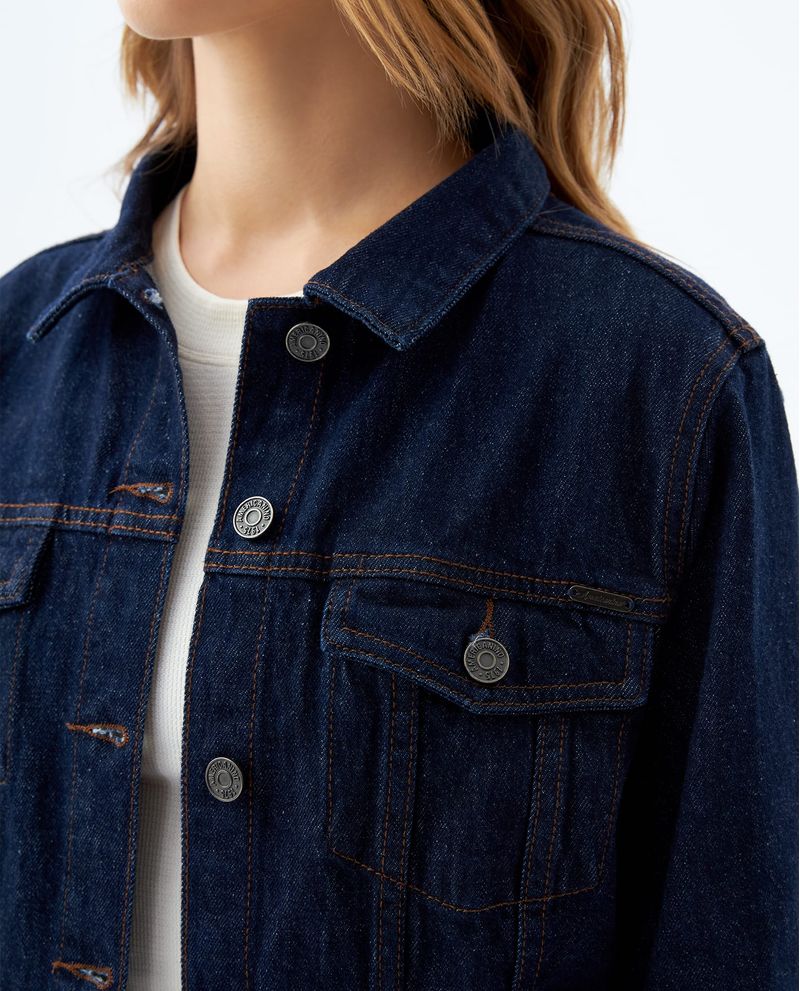 Jean Azul Oscuro Chaqueta Jeans Dama Chaquetas De Blue Jean Para Damas