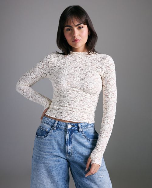 Camisa regular en algodón efecto desteñido