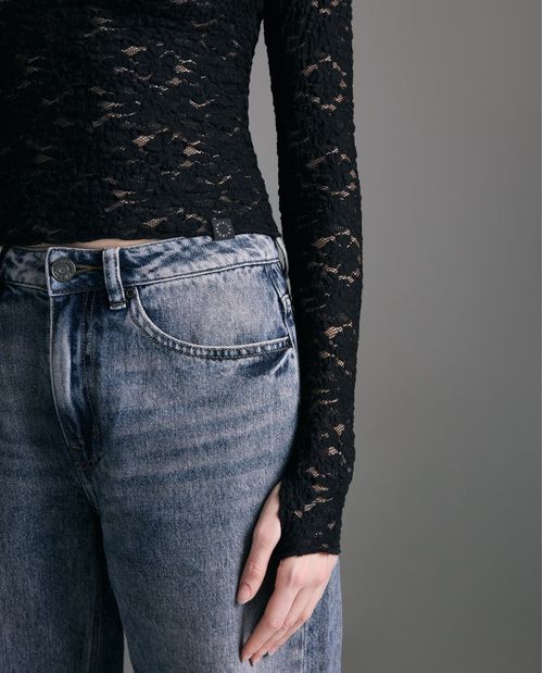 Camisa regular en algodón efecto desteñido