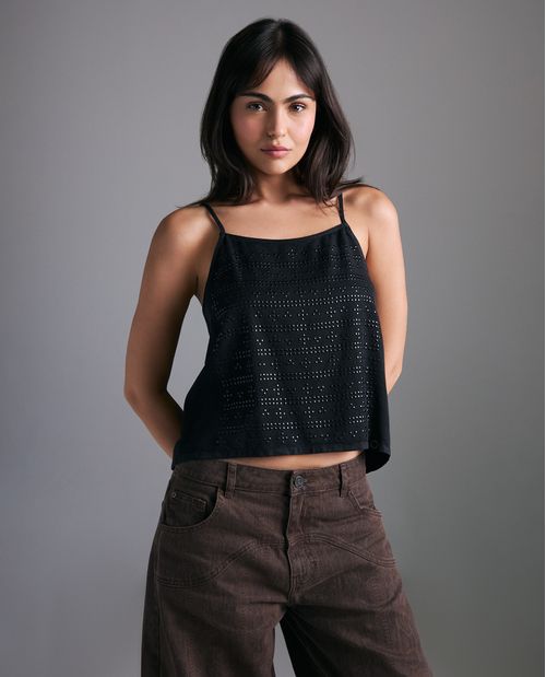 Camisa holgada en lyocell con cuello mao