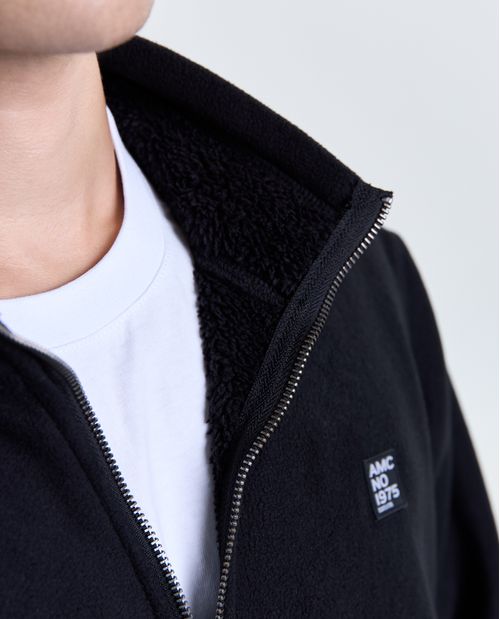 Chaqueta regular poliéster diseño cuadros