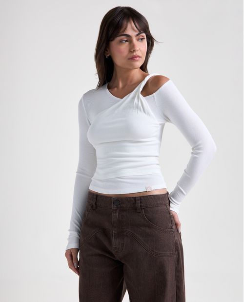 Camiseta ajustada en viscosa diseño femenino