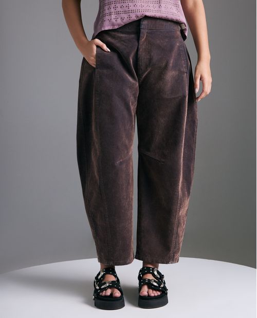 Pantalón amplio algodón estilo vintage