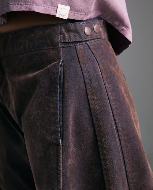 Pantalón amplio algodón estilo vintage