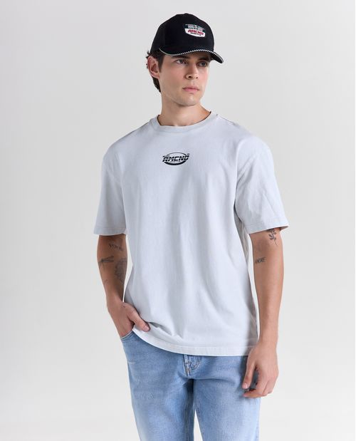 Camiseta regular fit algodón efecto deslavado