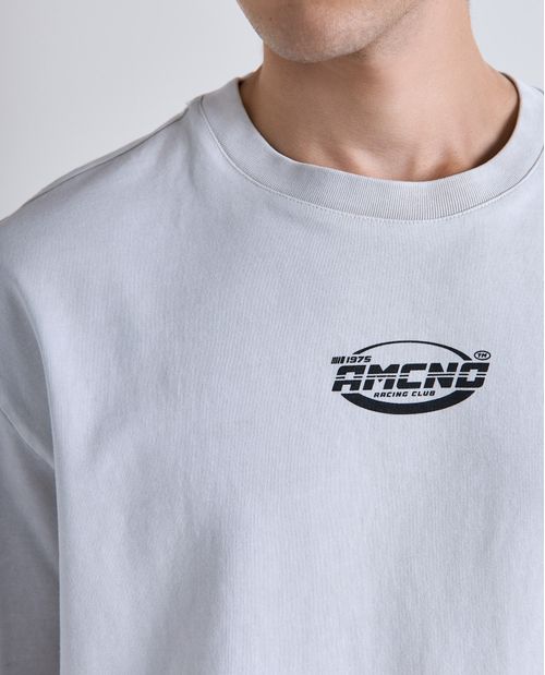 Camiseta regular fit algodón efecto deslavado