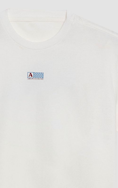 Camiseta slim algodón estampado localizado