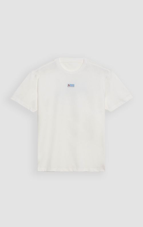 Camiseta slim algodón estampado localizado