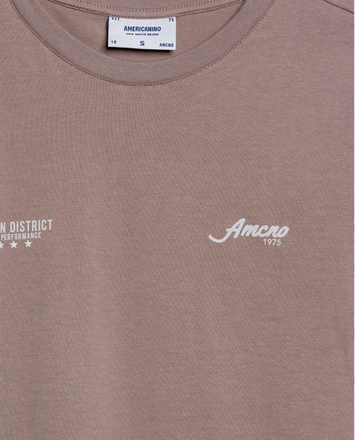 Camiseta regular algodón logo Amore