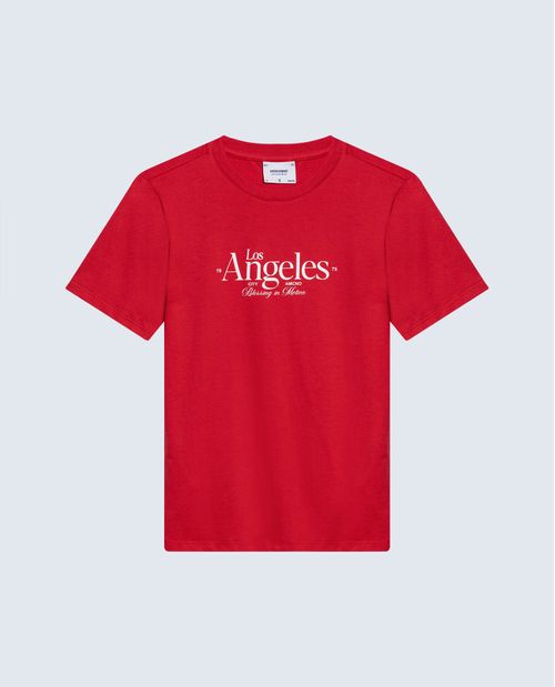 Camiseta regular algodón logo Amore