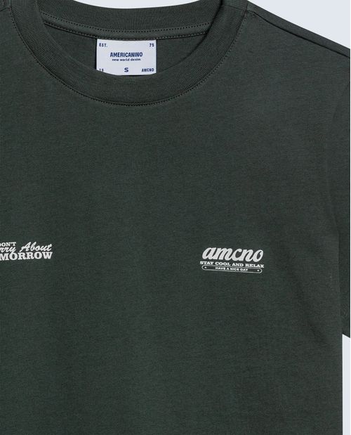 Camiseta regular algodón logo Amore