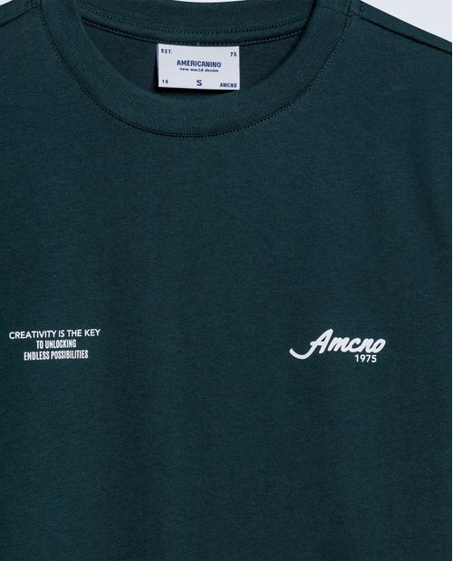 Camiseta regular algodón logo Amore