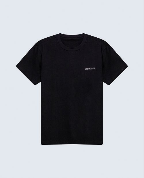 Camiseta slim algodón estampado localizado