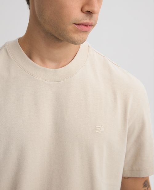 Camiseta oversize algodón bordado pequeño