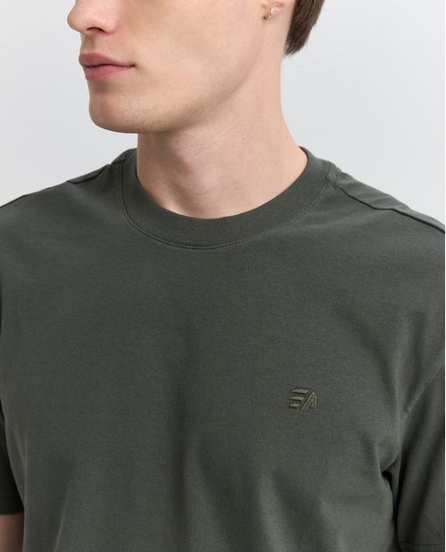 Camiseta oversize algodón bordado pequeño