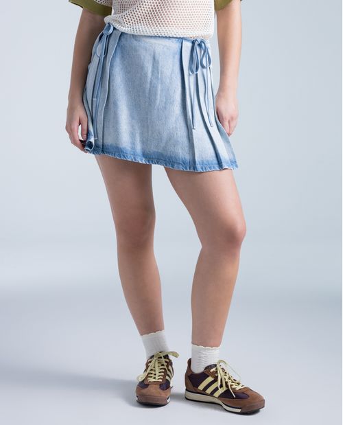 Falda A-line lyocell tiro medio