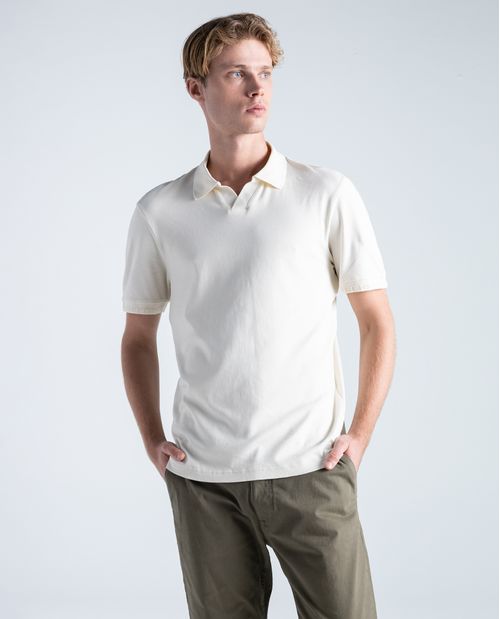 Camiseta polo en algodón caída recta