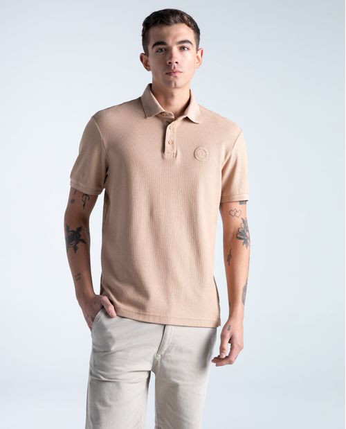 Polo slim algodón logo bordado