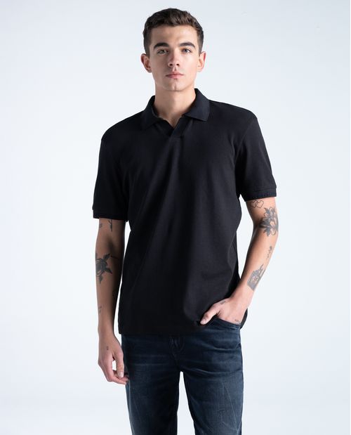 Camiseta polo en algodón caída recta