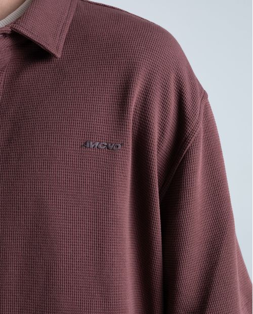 Camisa oversize en algodón con logo bordado