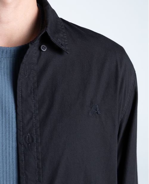 Camisa regular en algodón bordado