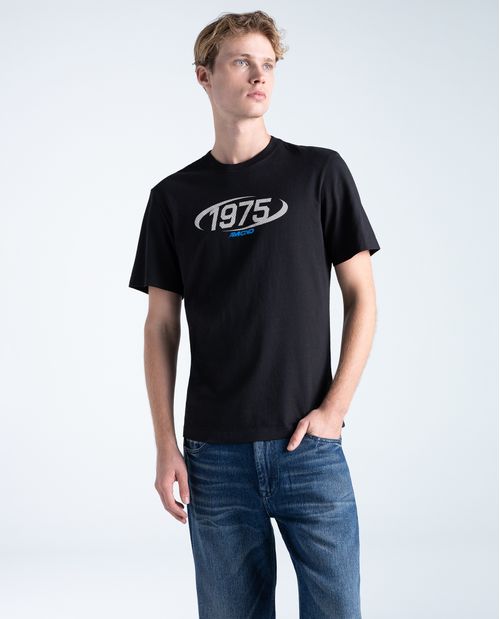 Camiseta slim algodón estampado pequeño