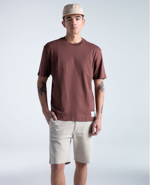 Camiseta regular en algodón corte recto