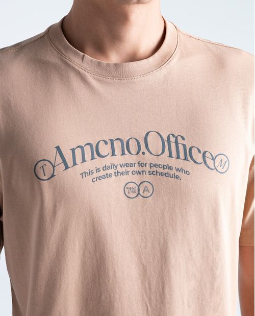 Camiseta slim algodón estampado pequeño